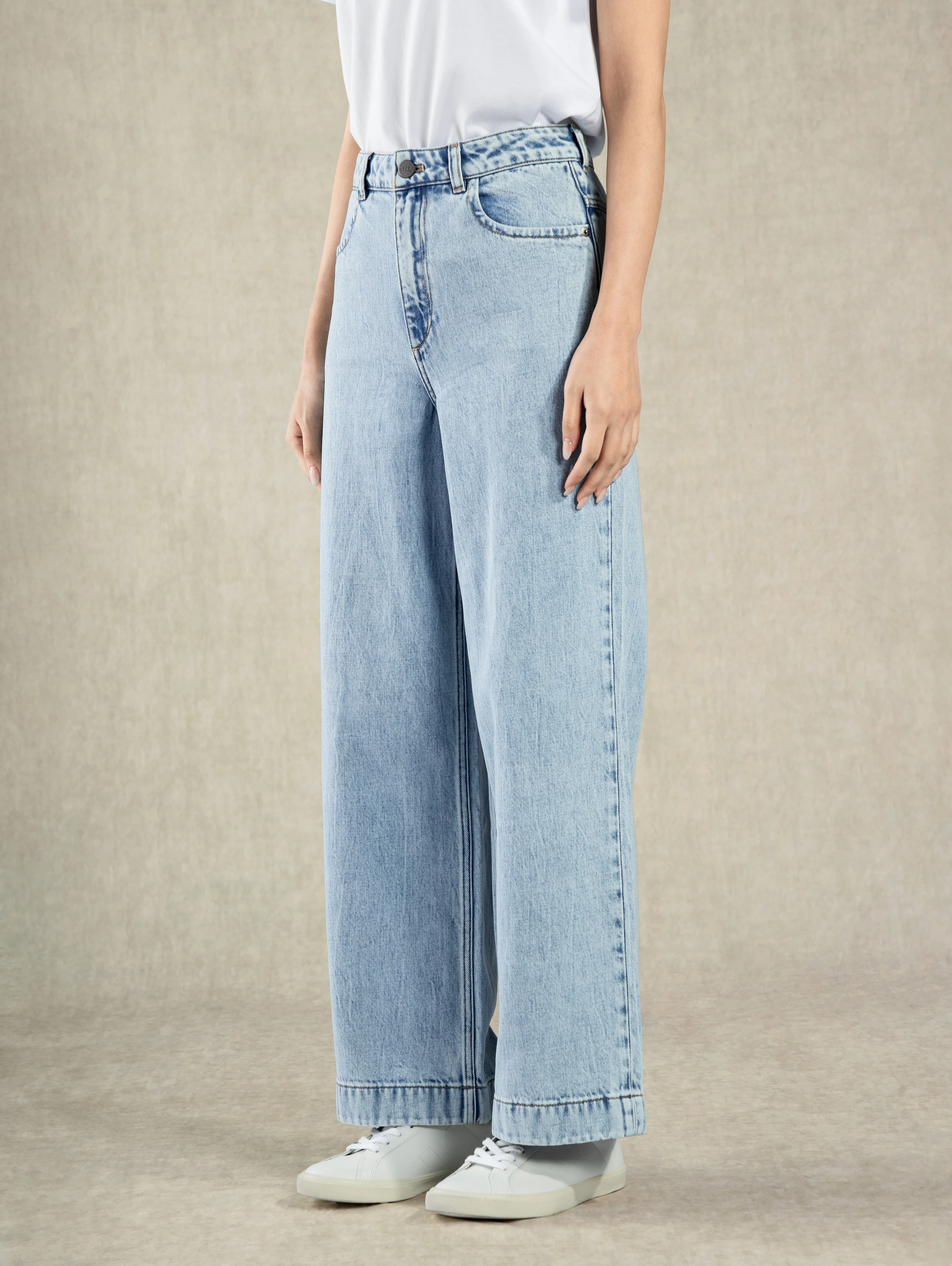 Bleached Straight Fit Jeans - Image 3