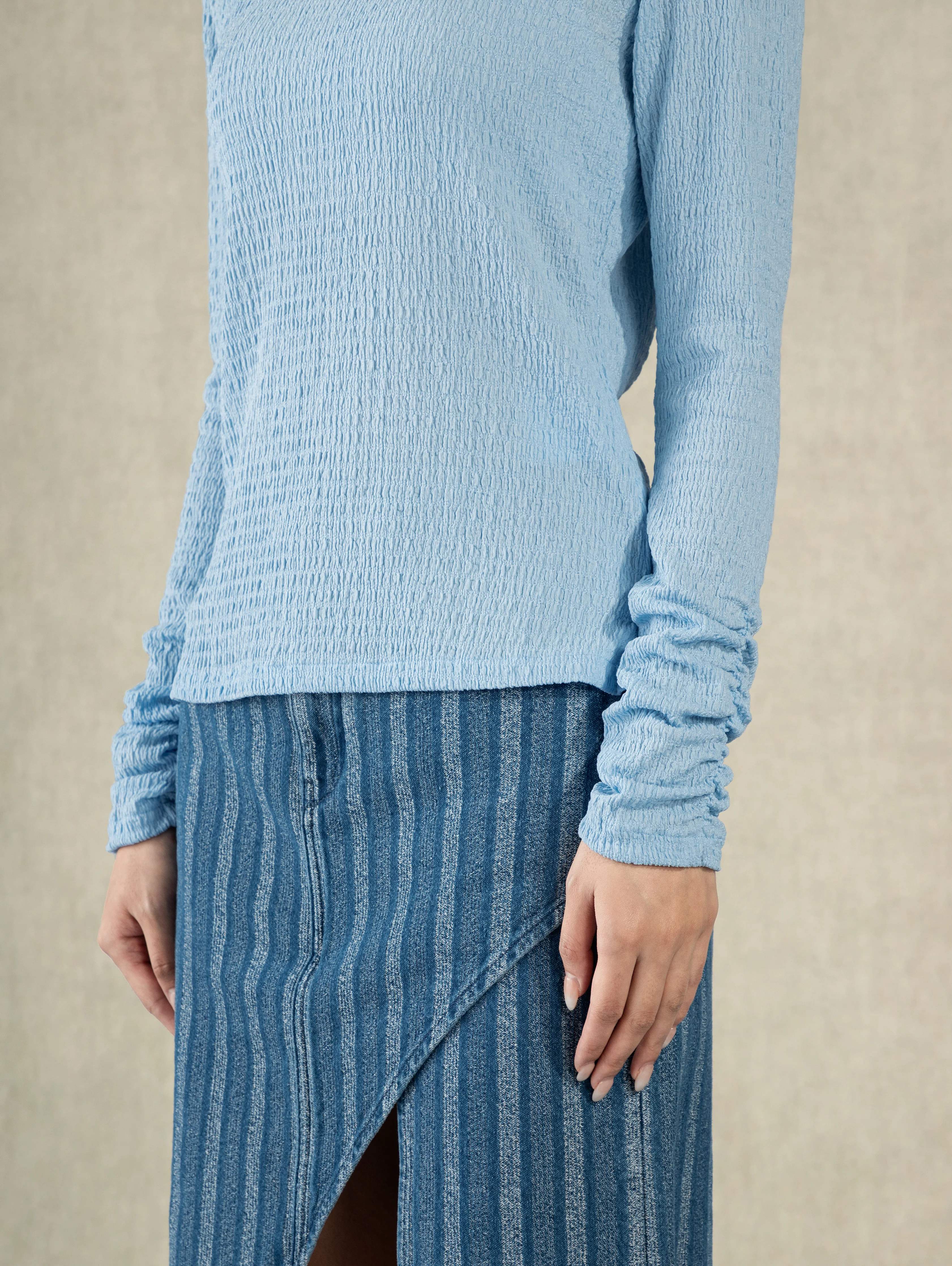 Crunched Sleeve Top - Image 11